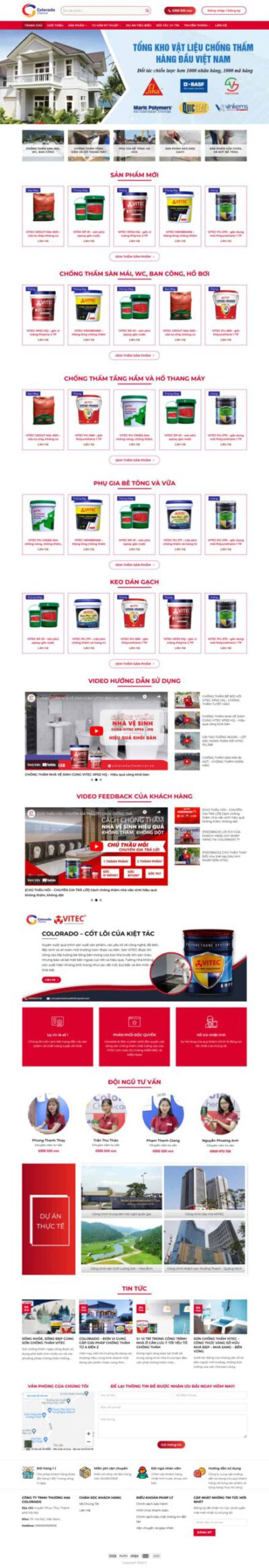 Mẫu 161: Theme wordpress sơn chống thấm