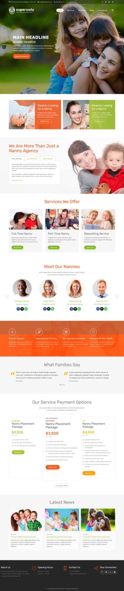 Mẫu 160: Theme WordPress trường học 12