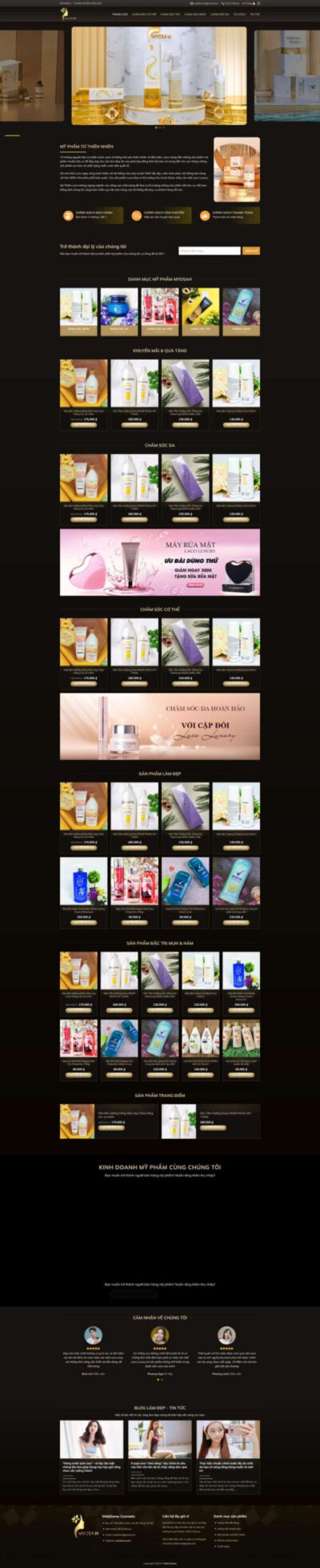 Mẫu 166: Theme wordpress bán mỹ phẩm 15