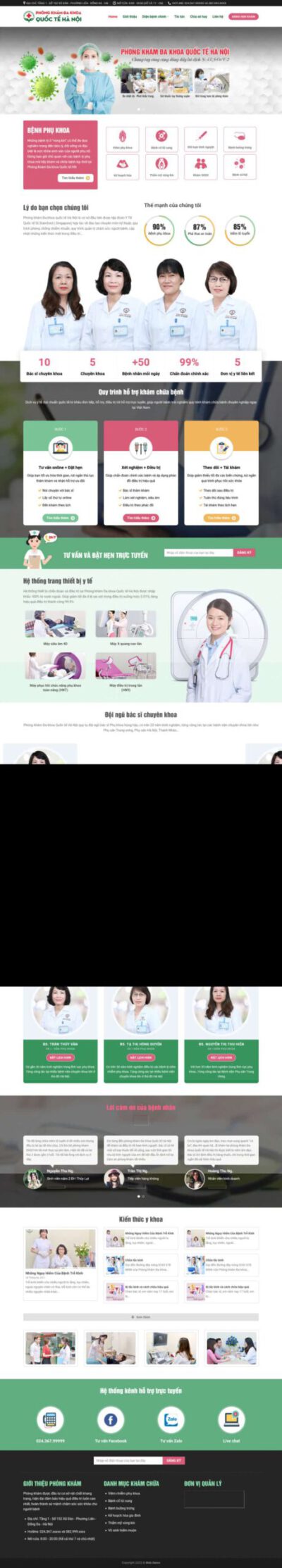 Mẫu 191: Theme wordpress phòng khám 2