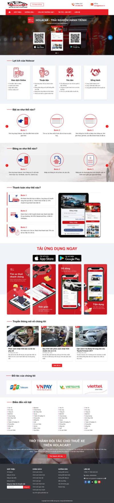 Mẫu 135: Theme wordpress dịch vụ taxi 1
