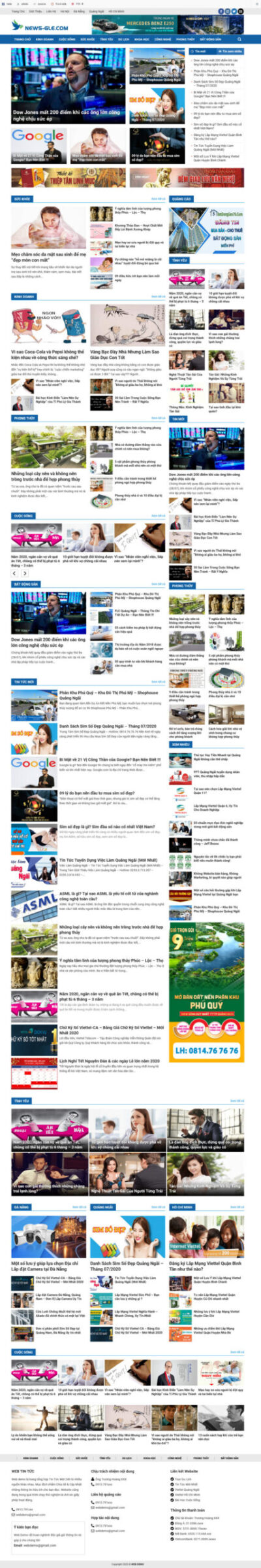 Mẫu 208: Theme wordpress tin tức 15 chuẩn đẹp